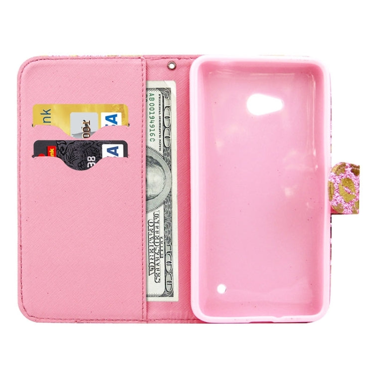 Lips Pattern Leather Case with Holder & Card Slots & Wallet for Microsoft Lumia 640