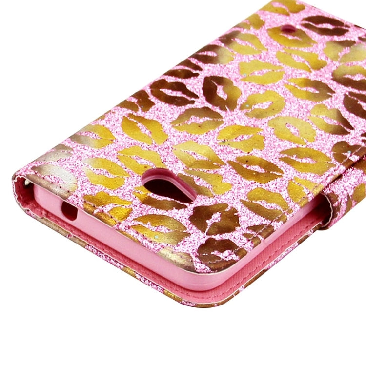 Lips Pattern Leather Case with Holder & Card Slots & Wallet for Microsoft Lumia 640