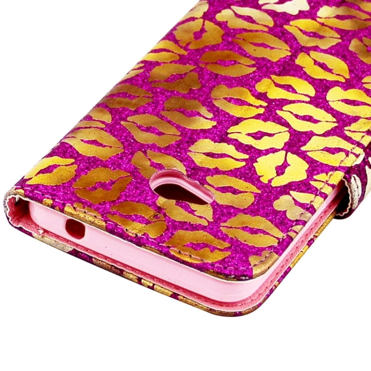 Lips Pattern Leather Case with Holder & Card Slots & Wallet for Microsoft Lumia 640