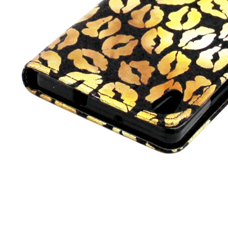 Lips Pattern Leather Case with Holder & Card Slots & Wallet for Huawei Ascend P7