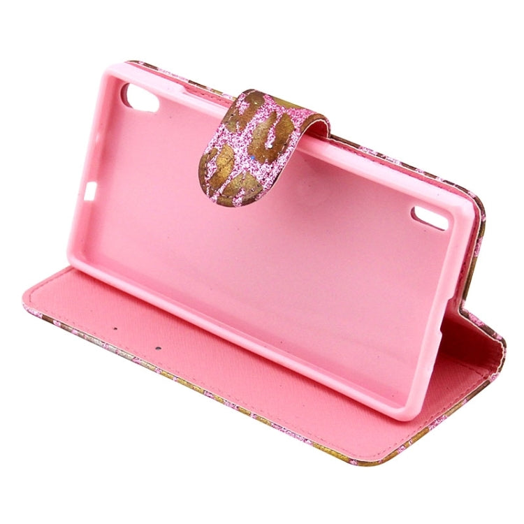 Lips Pattern Leather Case with Holder & Card Slots & Wallet for Huawei Ascend P7