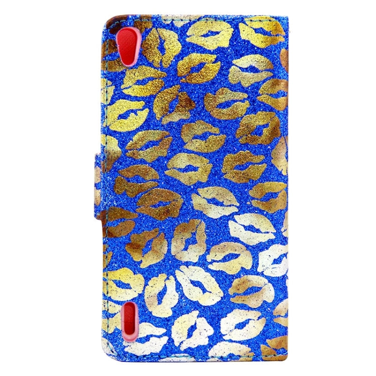 Lips Pattern Leather Case with Holder & Card Slots & Wallet for Huawei Ascend P7