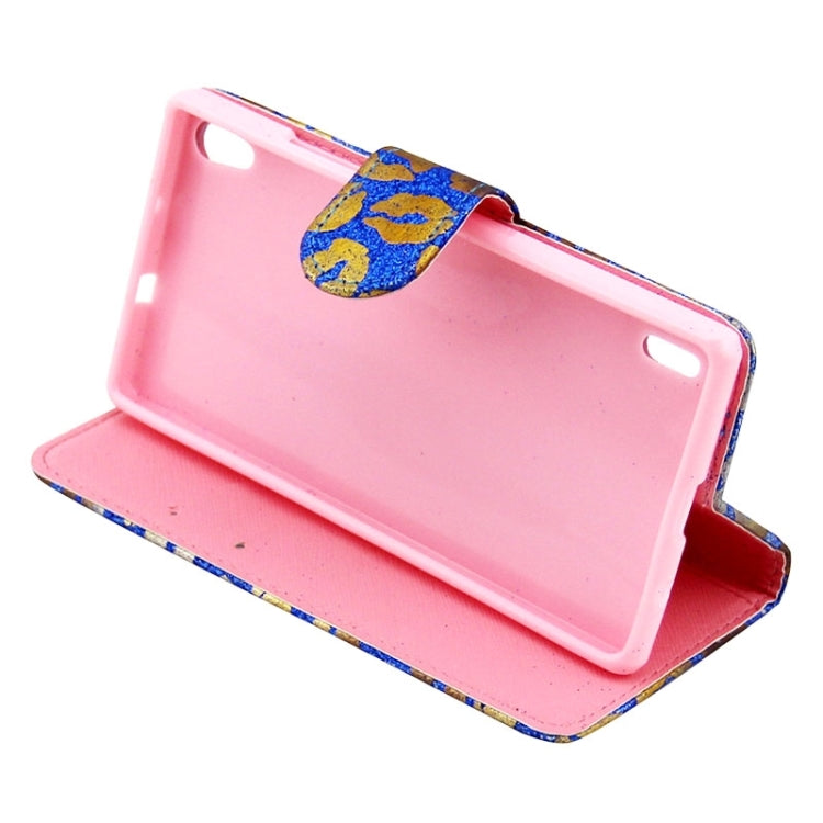 Lips Pattern Leather Case with Holder & Card Slots & Wallet for Huawei Ascend P7
