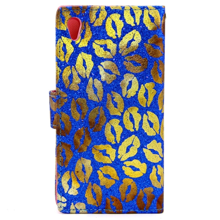 Lips Pattern Leather Case with Holder & Card Slots & Wallet for Sony Xperia Z4