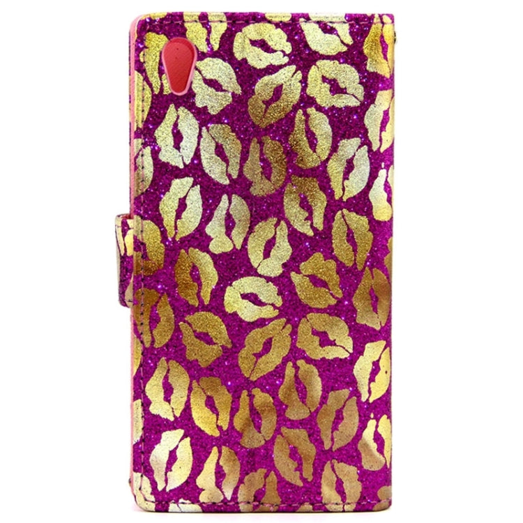 Lips Pattern Leather Case with Holder & Card Slots & Wallet for Sony Xperia Z4