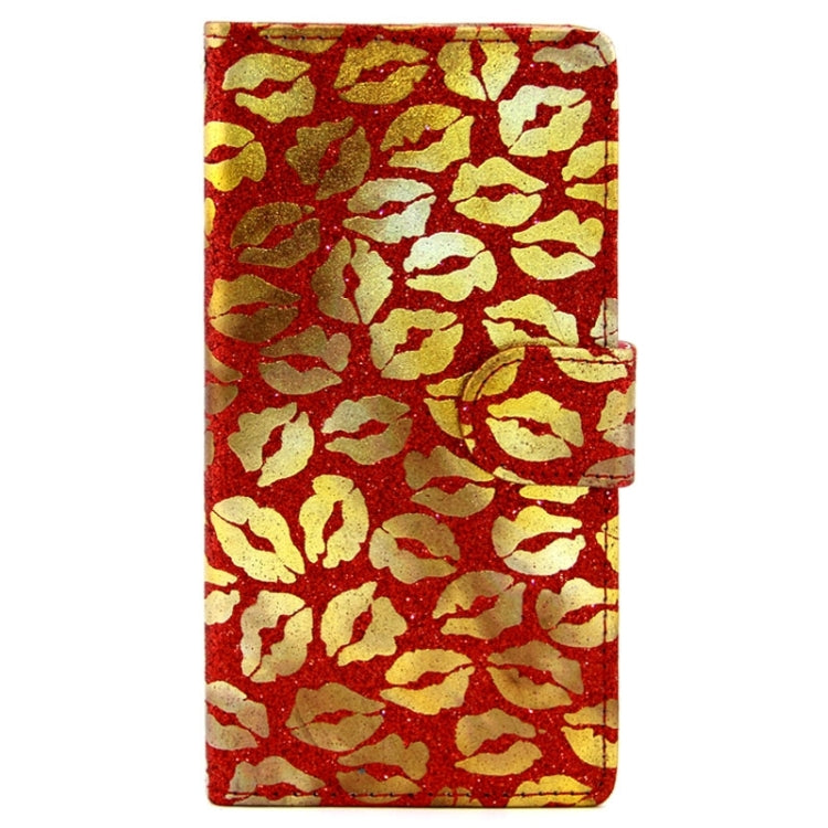 Lips Pattern Leather Case with Holder & Card Slots & Wallet for Sony Xperia Z4