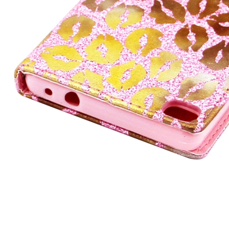 Lips Pattern Leather Case with Holder & Card Slots & Wallet for Huawei P8