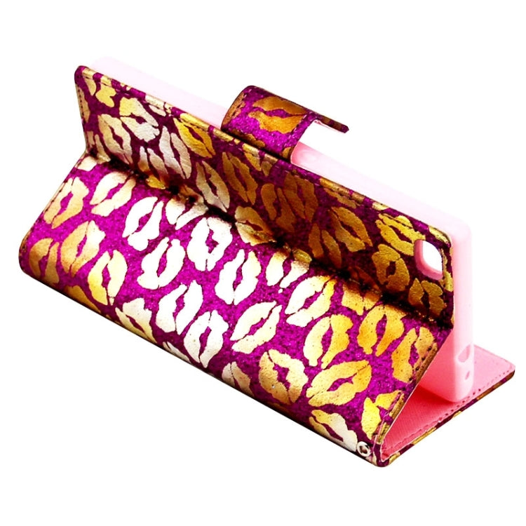 Lips Pattern Leather Case with Holder & Card Slots & Wallet for Huawei P8