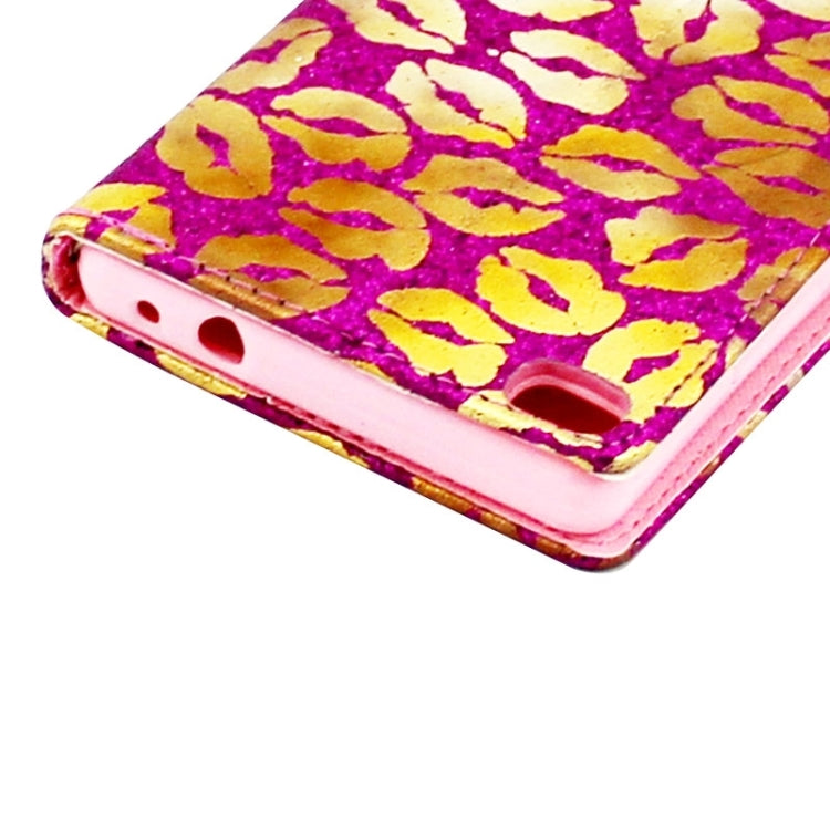 Lips Pattern Leather Case with Holder & Card Slots & Wallet for Huawei P8