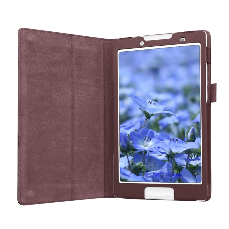 Litchi Texture Horizontal Flip Solid Color Leather Case with Two-Folding Holder for Lenovo Tab 2 A8