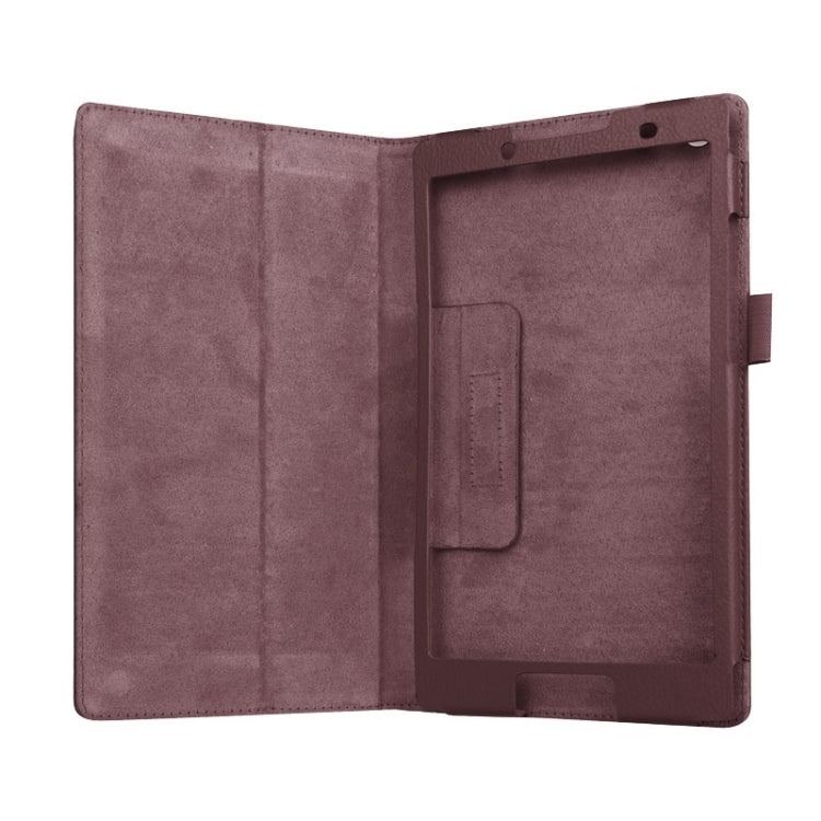 Litchi Texture Horizontal Flip Solid Color Leather Case with Two-Folding Holder for Lenovo Tab 2 A8