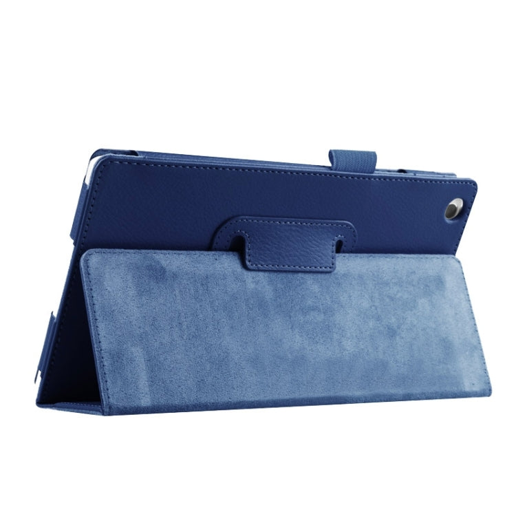 Litchi Texture Horizontal Flip Solid Color Leather Case with Two-Folding Holder for Lenovo Tab 2 A8