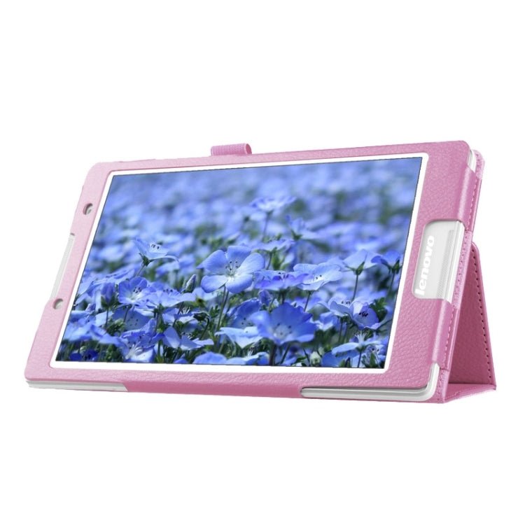 Litchi Texture Horizontal Flip Solid Color Leather Case with Two-Folding Holder for Lenovo Tab 2 A8