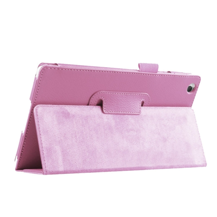 Litchi Texture Horizontal Flip Solid Color Leather Case with Two-Folding Holder for Lenovo Tab 2 A8