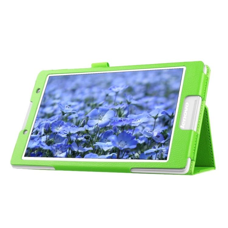 Litchi Texture Horizontal Flip Solid Color Leather Case with Two-Folding Holder for Lenovo Tab 2 A8