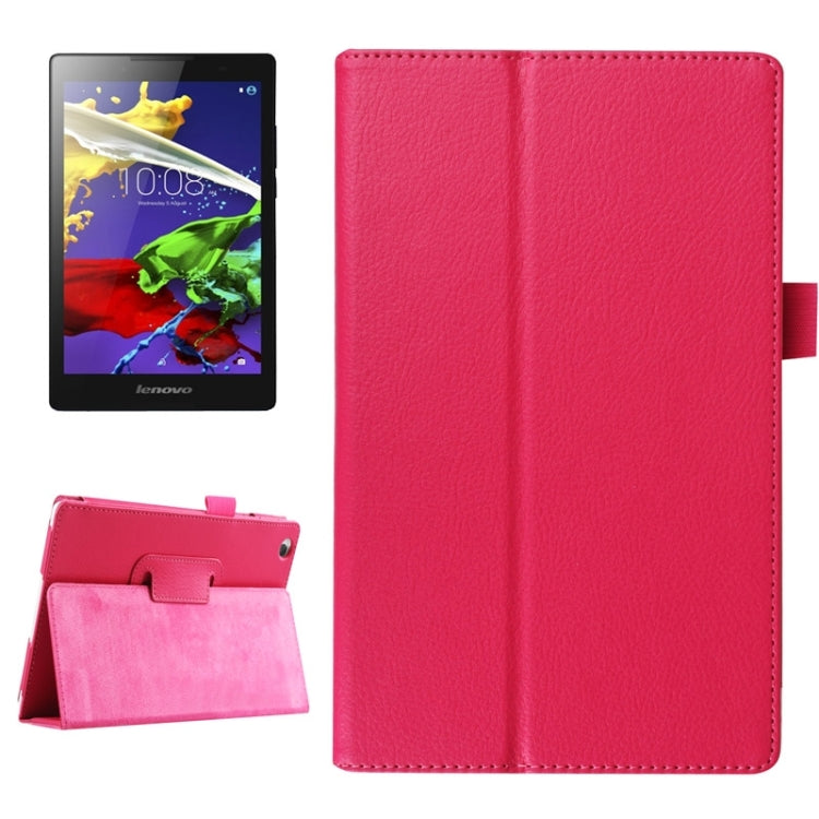 Litchi Texture Horizontal Flip Solid Color Leather Case with Two-Folding Holder for Lenovo Tab 2 A8