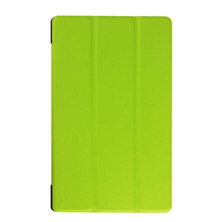 Karst Texture Horizontal Flip Solid Color Leather Case with Three-Folding Holder for Lenovo Tab 2 A8-50F