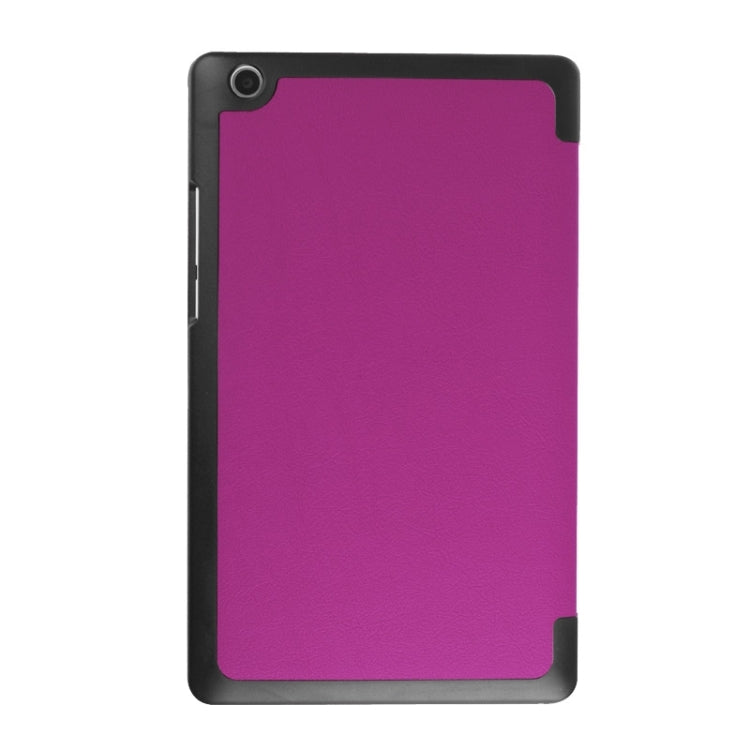 Karst Texture Horizontal Flip Solid Color Leather Case with Three-Folding Holder for Lenovo Tab 2 A8-50F