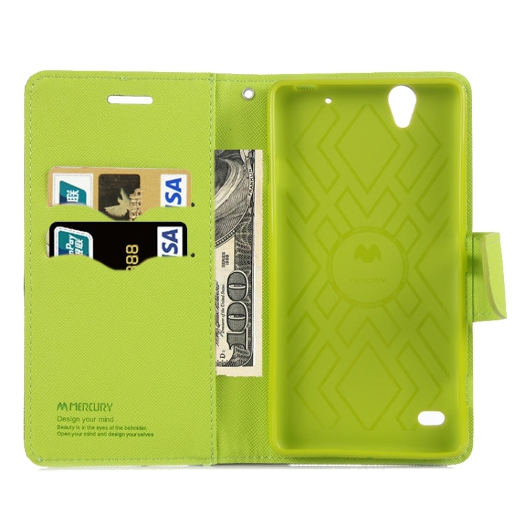 Color Matching Style Cross Texture Horizontal Flip Leather Case with Holder & Card Slots & Wallet for Sony Xperia C4