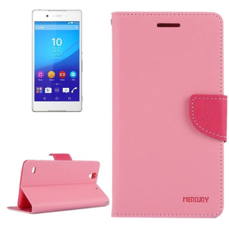 Color Matching Style Cross Texture Horizontal Flip Leather Case with Holder & Card Slots & Wallet for Sony Xperia C4