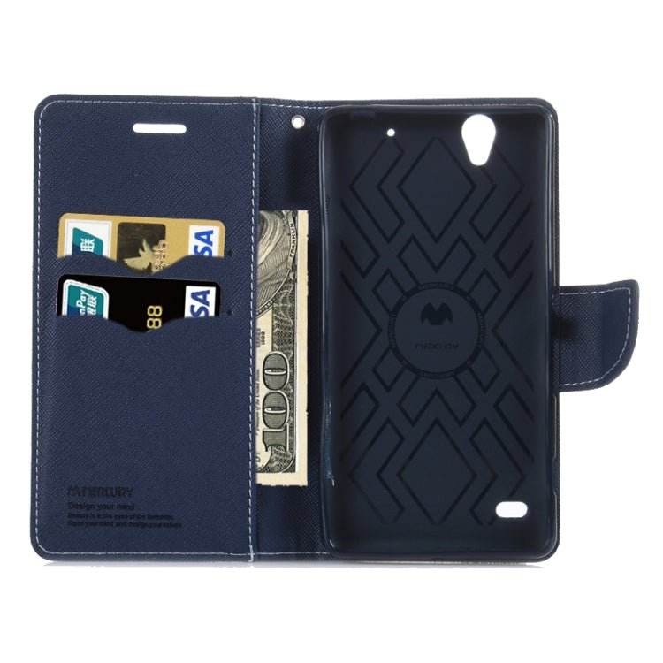 Color Matching Style Cross Texture Horizontal Flip Leather Case with Holder & Card Slots & Wallet for Sony Xperia C4