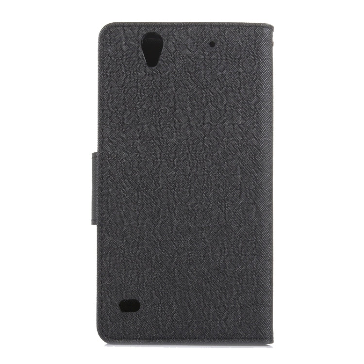 Color Matching Style Cross Texture Horizontal Flip Leather Case with Holder & Card Slots & Wallet for Sony Xperia C4