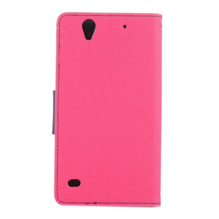 Color Matching Style Cross Texture Horizontal Flip Leather Case with Holder & Card Slots & Wallet for Sony Xperia C4