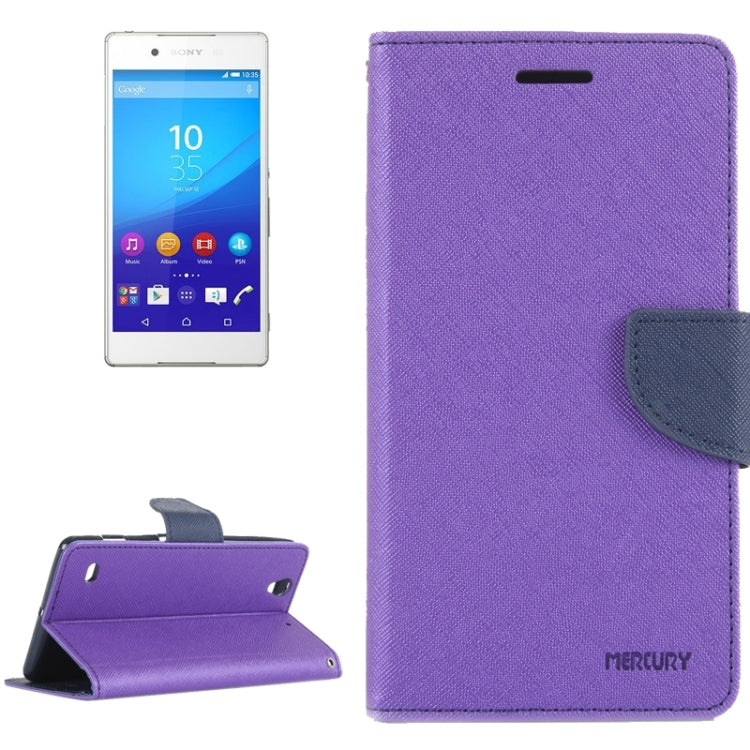 Color Matching Style Cross Texture Horizontal Flip Leather Case with Holder & Card Slots & Wallet for Sony Xperia C4