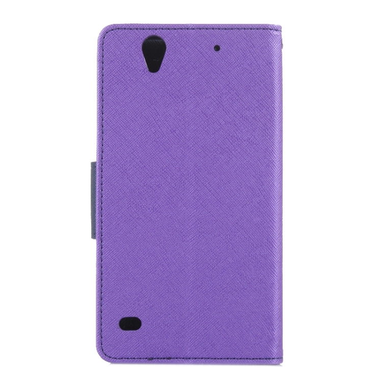 Color Matching Style Cross Texture Horizontal Flip Leather Case with Holder & Card Slots & Wallet for Sony Xperia C4