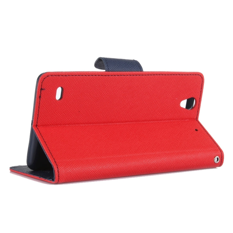 Color Matching Style Cross Texture Horizontal Flip Leather Case with Holder & Card Slots & Wallet for Sony Xperia C4