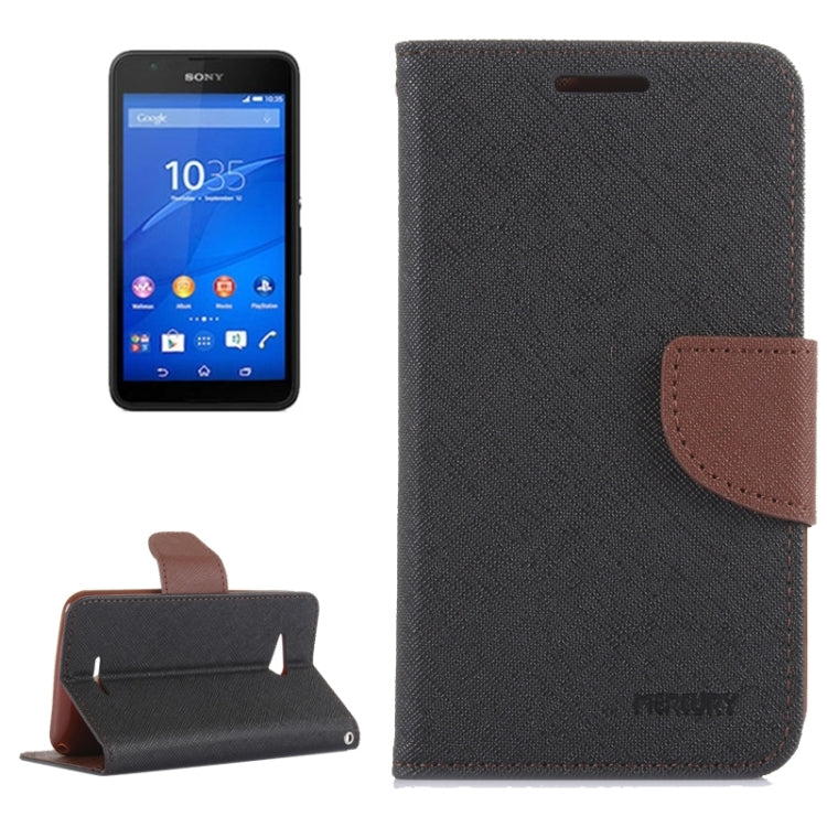 Color Matching Style Cross Texture Horizontal Flip Leather Case with Holder & Card Slots & Wallet for Sony Xperia E4G