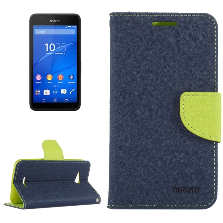 Color Matching Style Cross Texture Horizontal Flip Leather Case with Holder & Card Slots & Wallet for Sony Xperia E4G