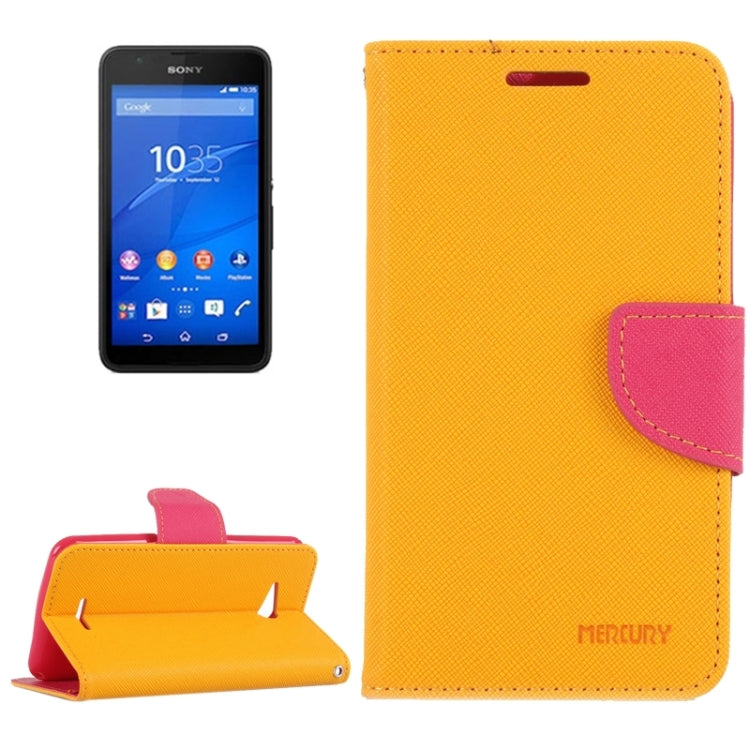 Color Matching Style Cross Texture Horizontal Flip Leather Case with Holder & Card Slots & Wallet for Sony Xperia E4G