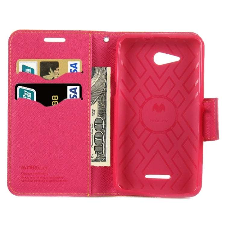 Color Matching Style Cross Texture Horizontal Flip Leather Case with Holder & Card Slots & Wallet for Sony Xperia E4G