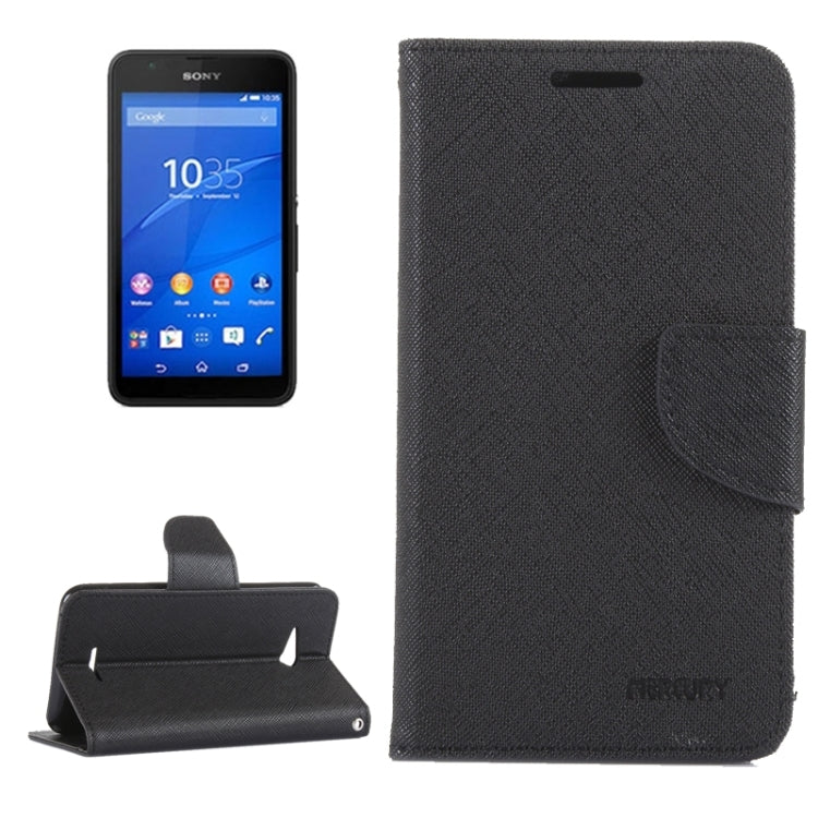 Color Matching Style Cross Texture Horizontal Flip Leather Case with Holder & Card Slots & Wallet for Sony Xperia E4G