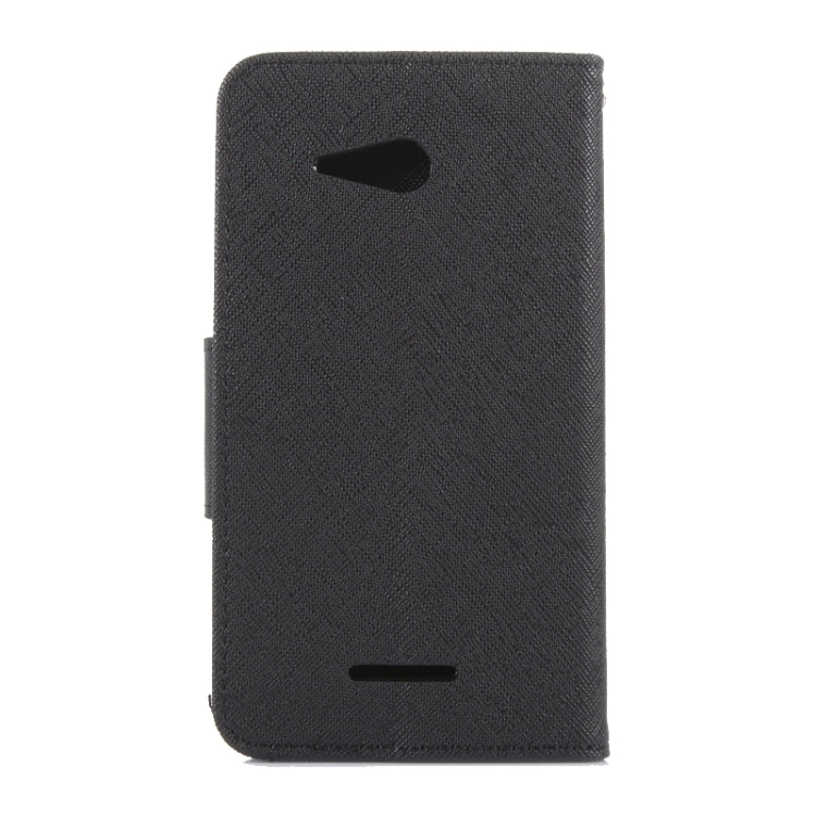 Color Matching Style Cross Texture Horizontal Flip Leather Case with Holder & Card Slots & Wallet for Sony Xperia E4G