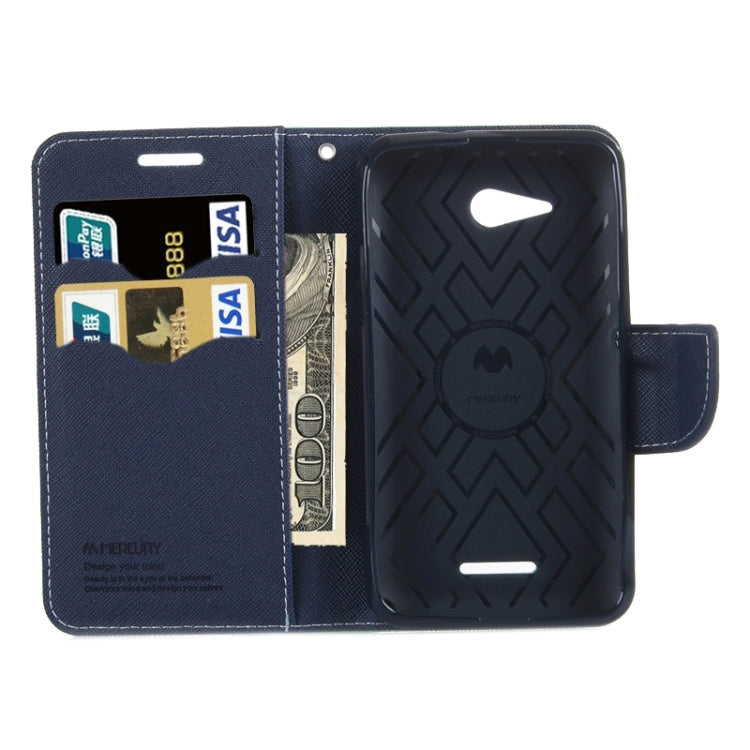 Color Matching Style Cross Texture Horizontal Flip Leather Case with Holder & Card Slots & Wallet for Sony Xperia E4G