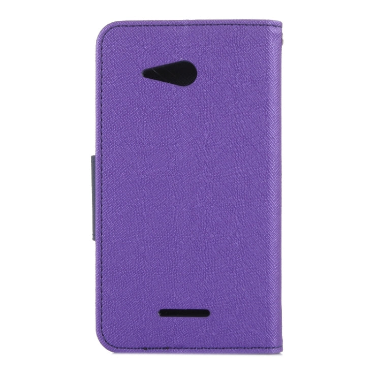 Color Matching Style Cross Texture Horizontal Flip Leather Case with Holder & Card Slots & Wallet for Sony Xperia E4G