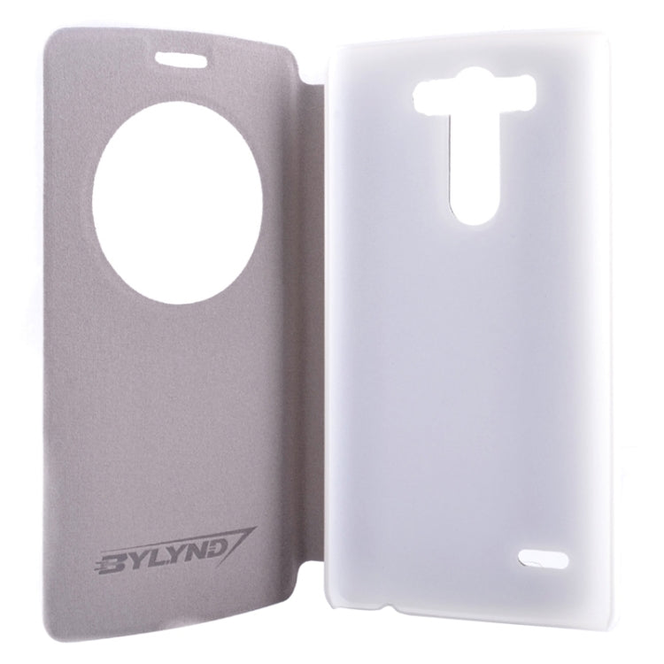 Horizontal Flip Litchi Texture Leather Case with Holder & Caller ID Display for LG G3