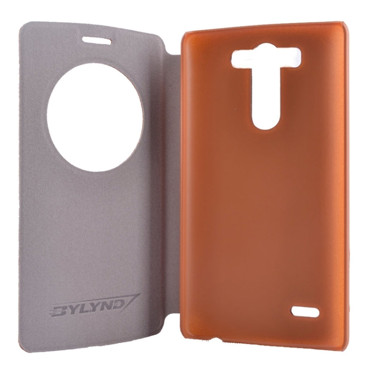 Horizontal Flip Litchi Texture Leather Case with Holder & Caller ID Display for LG G3
