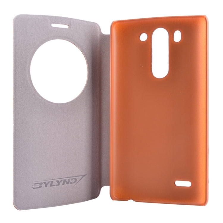 Horizontal Flip Litchi Texture Leather Case with Holder & Caller ID Display for LG G3 Beat