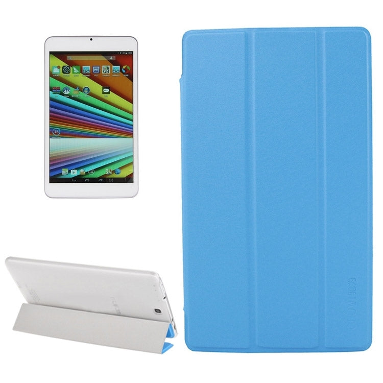 Protective Leather Case with Holder for CHUWI VX8(Blue)