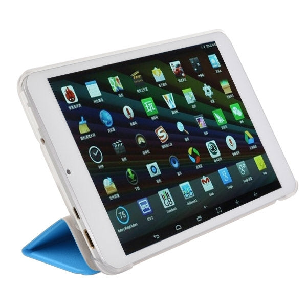 Protective Leather Case with Holder for CHUWI VX8(Blue)