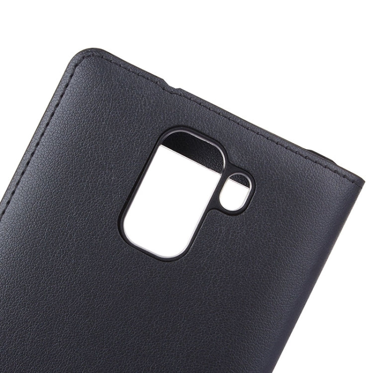 Litchi Texture Horizontal Flip Leather Case with Call Display ID for Huawei Honor 7