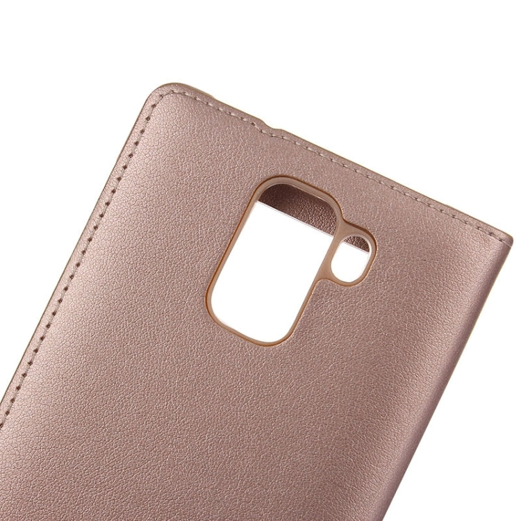 Litchi Texture Horizontal Flip Leather Case with Call Display ID for Huawei Honor 7