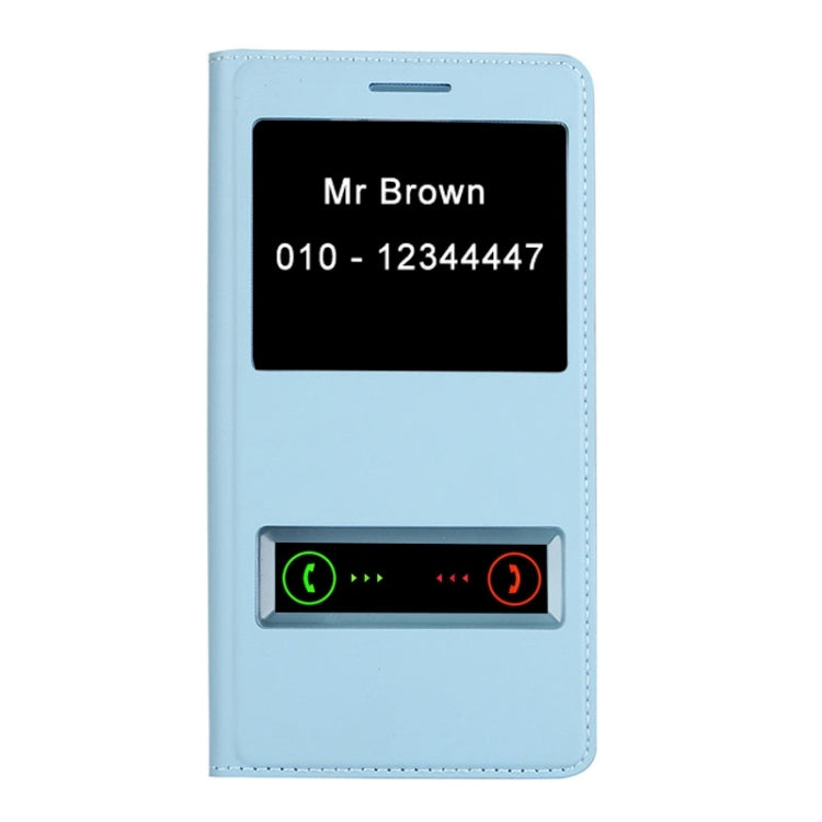 Litchi Texture Horizontal Flip Leather Case with Call Display ID for Huawei Honor 7