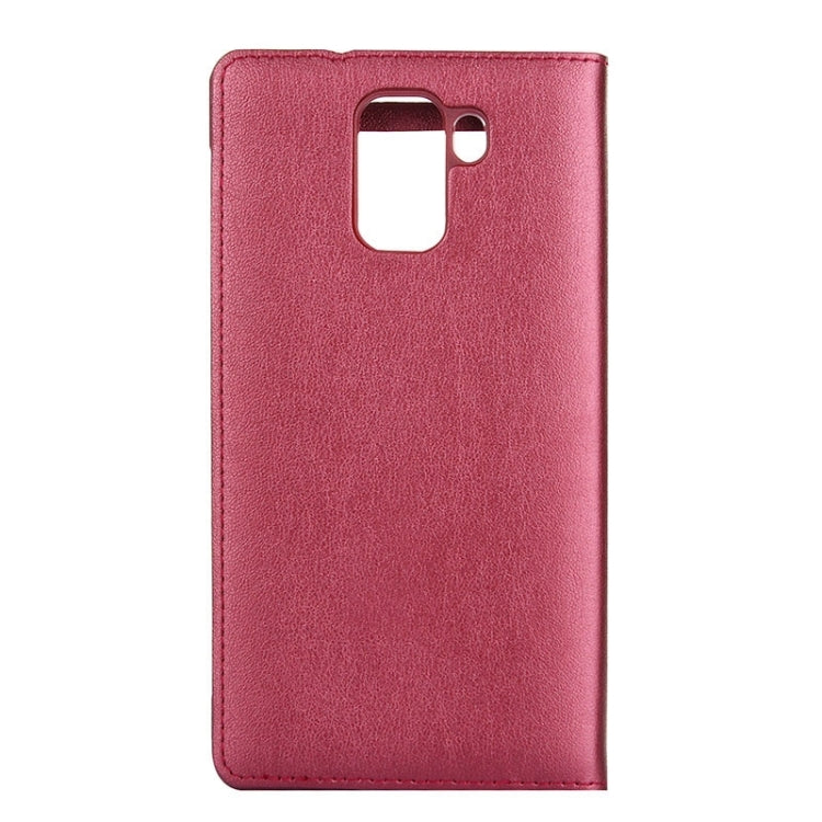 Litchi Texture Horizontal Flip Leather Case with Call Display ID for Huawei Honor 7