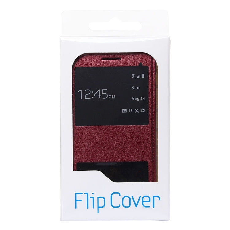 Litchi Texture Horizontal Flip Leather Case with Call Display ID for Huawei Honor 7