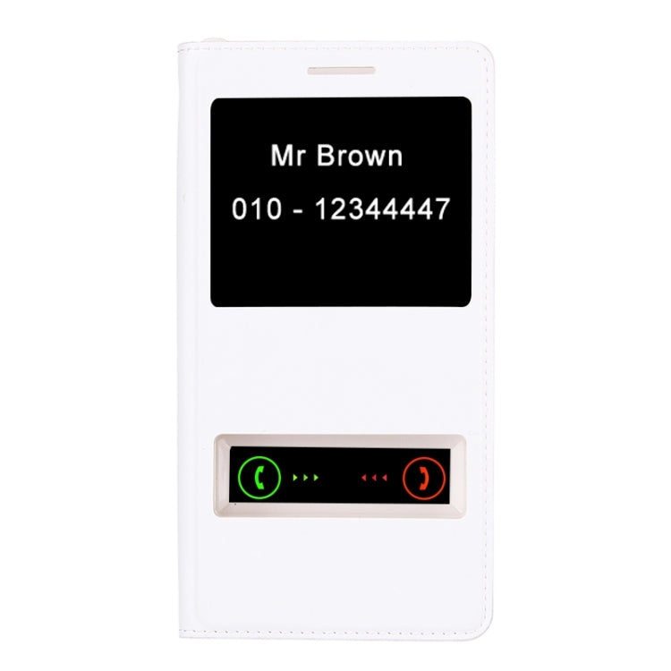 Litchi Texture Horizontal Flip Leather Case with Call Display ID for Huawei Honor 7