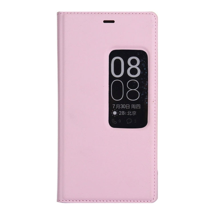 Litchi Texture Horizontal Flip Leather Case with Window & Sleep / Wake-up Function for Huawei Ascend P8